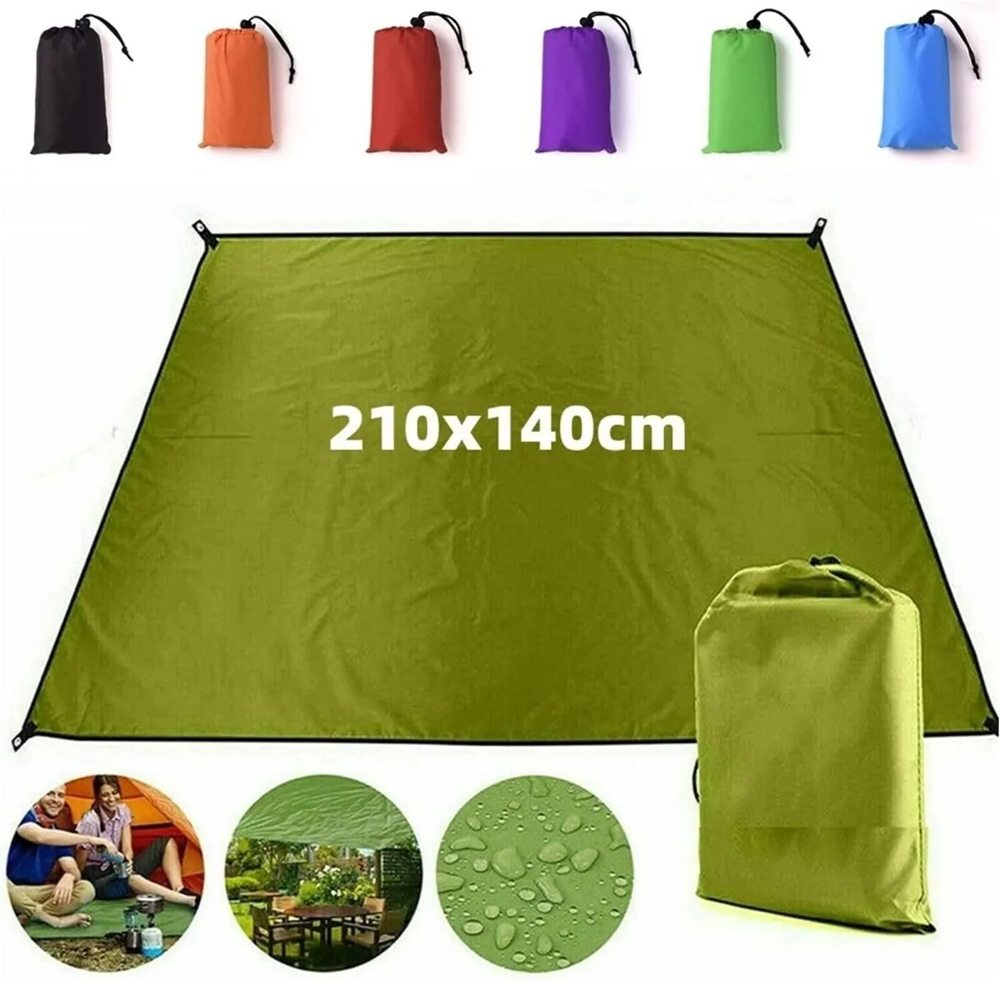 1 Piece Ultralight Lightweight Mini Sun Shelter Awning Camping Mat (Color : Purple 1 Pcs, Size : 180 x 200cm)