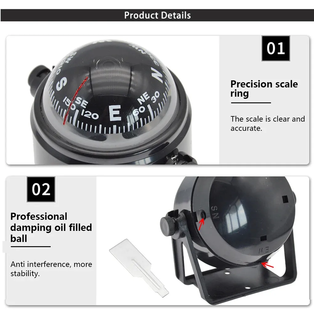 1 Set Boat Compass Direction Display Equipment Practical Simple Navigation Tools Sailing Tool with Clear Displaying for Outdoor