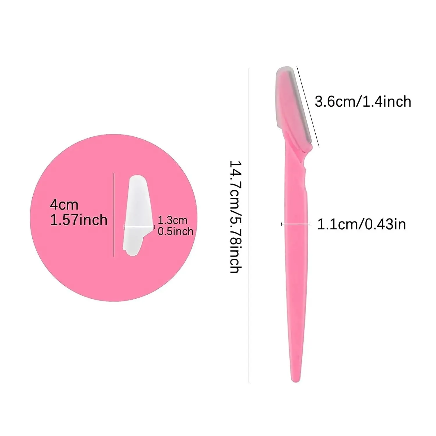 10 Pcs Eyebrow Trimmer Blade Shaver Portable Face Eye Brow Epilation Hair Removal Cutters Safety Woman Makeup(Mixed color)