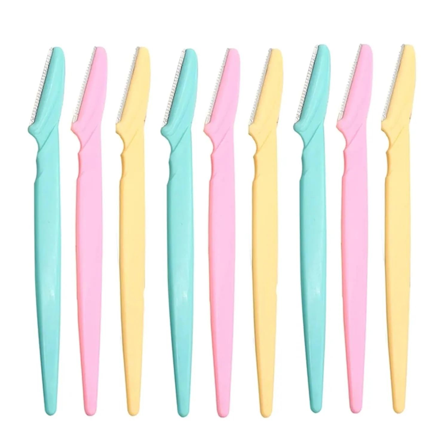 10 Pcs Eyebrow Trimmer Blade Shaver Portable Face Eye Brow Epilation Hair Removal Cutters Safety Woman Makeup(Mixed color)