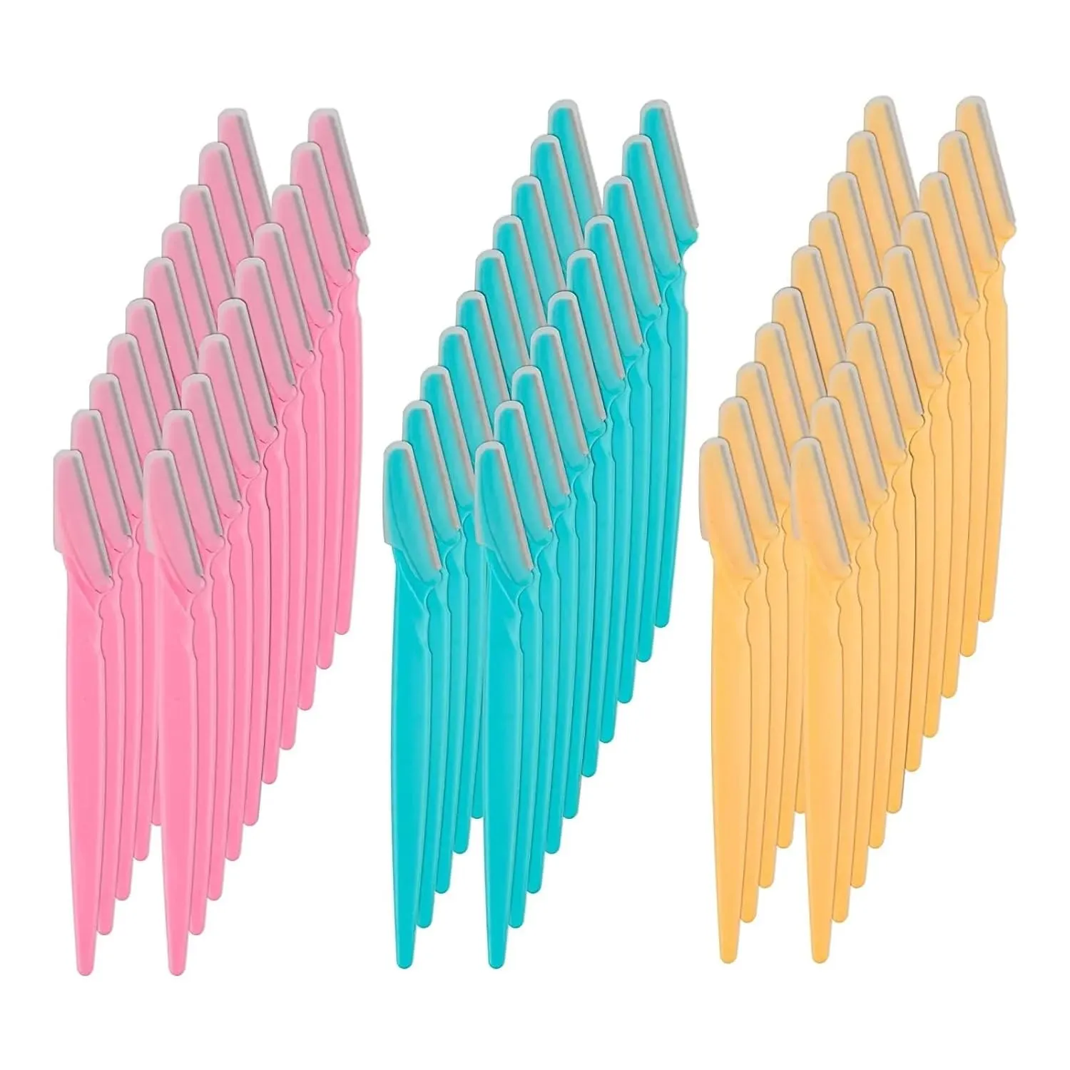 10 Pcs Eyebrow Trimmer Blade Shaver Portable Face Eye Brow Epilation Hair Removal Cutters Safety Woman Makeup(Mixed color)