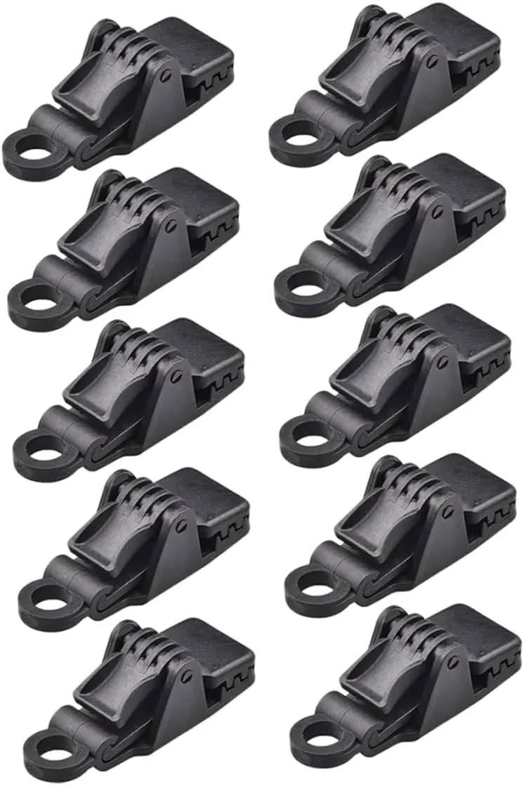 10 Pcs Tarp Clip Tent Clip Tent Fasteners Clip Pool Awning Cover Clip Waterproof Tent Oilcloth Tarp Tent Fastener Clip Outdoor Teepee Tents Outdoor Tent Clamp Water Proof Pp Handle