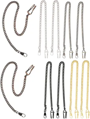 10 pcs Watches Alloy Clip Link Hook Cm Long Pocket Retro Antique Vintage Hanging Chains Key Necklace Pendant Connector with Curb DIY Watch Chain