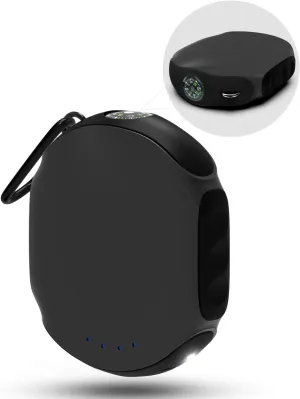 10000mAh Waterproof Power Bank, High Speed Outdoor Waterproof Portable Charger, with Compass and Flashlight Features External Battery for Android iPhone iPad Galaxy-Black