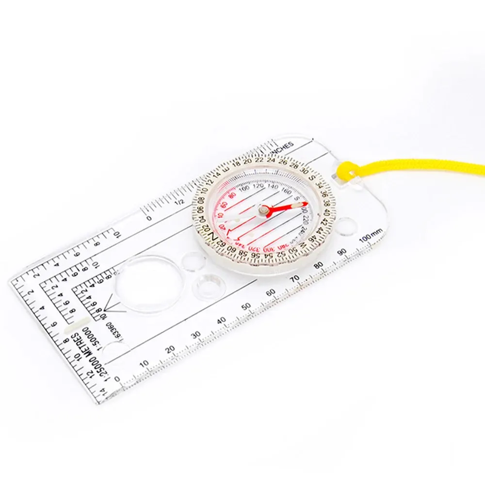 10PCS Drawing Scale Compass - Portable Handheld Navigation Map Reading Ruler for Outdoor Camping and Hiking