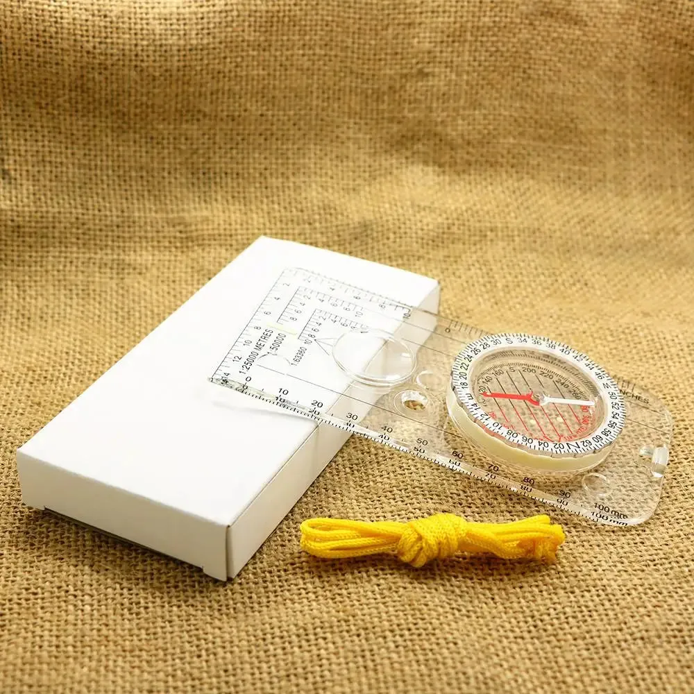 10PCS Drawing Scale Compass - Portable Handheld Navigation Map Reading Ruler for Outdoor Camping and Hiking