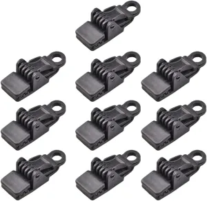 10Pcs Tarp Clips Durable Plastic Tent Clamps for Outdoor Camping Tarp Accessories Easy Install Multipurpose Use Secure Grip for Tents Tarps Pool Covers