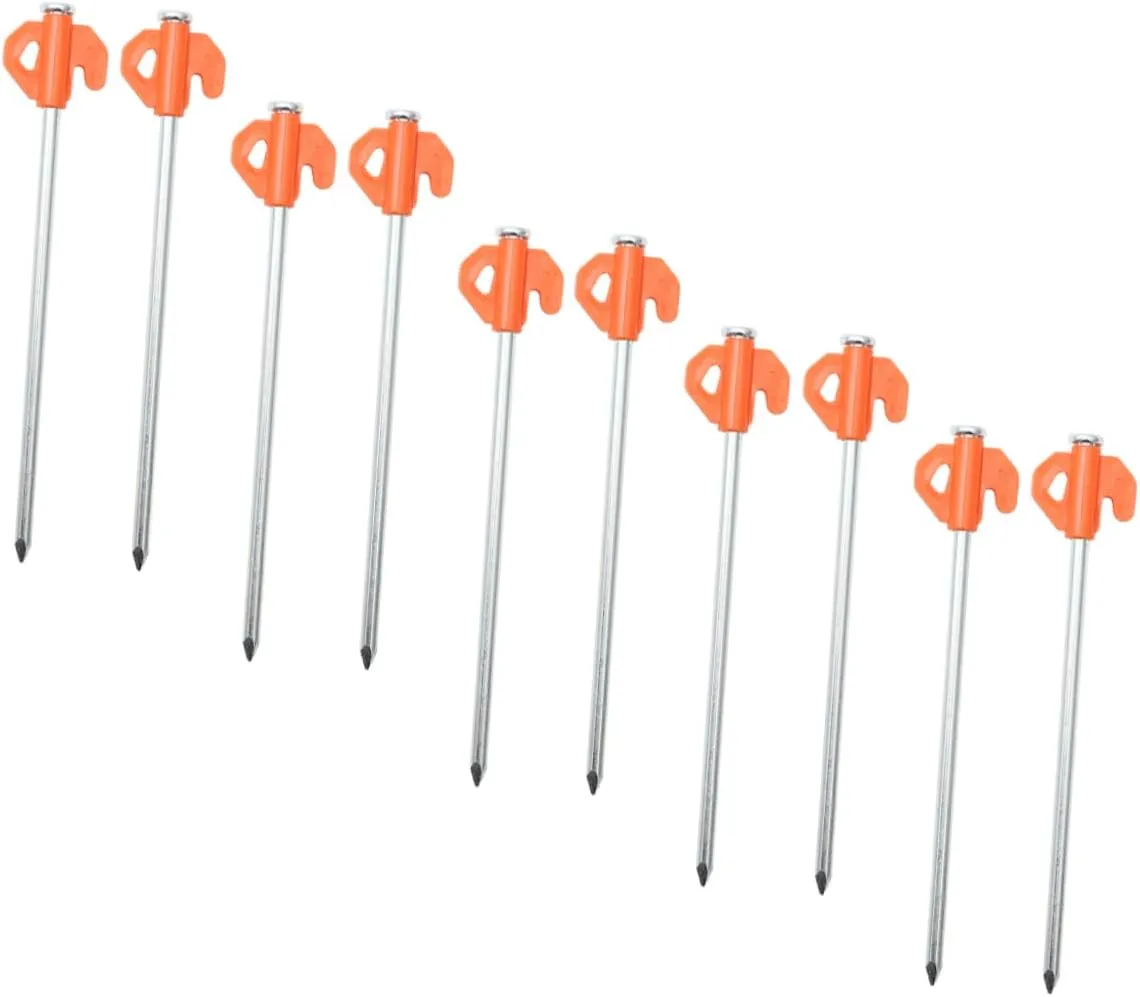10pcs Windproof Tent Stakes for Outdoor Camping Heavy Duty Pegs Tent Fixing Nails Lightweight and Portable Easy to Use and Carry