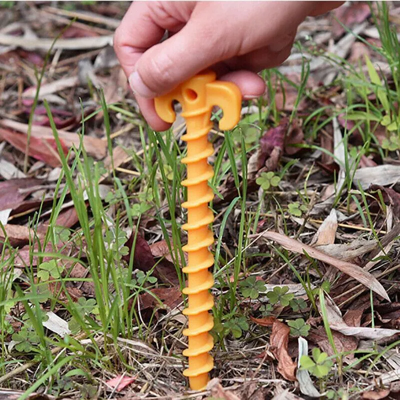 10X Spiral Screw Tent Pegs for Camping