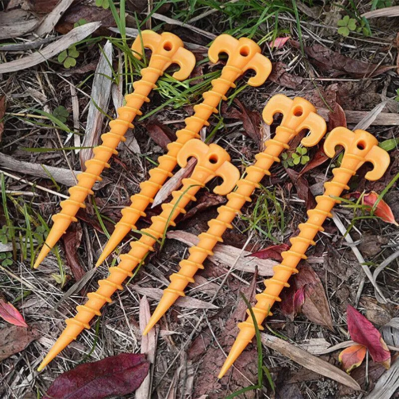 10X Spiral Screw Tent Pegs for Camping