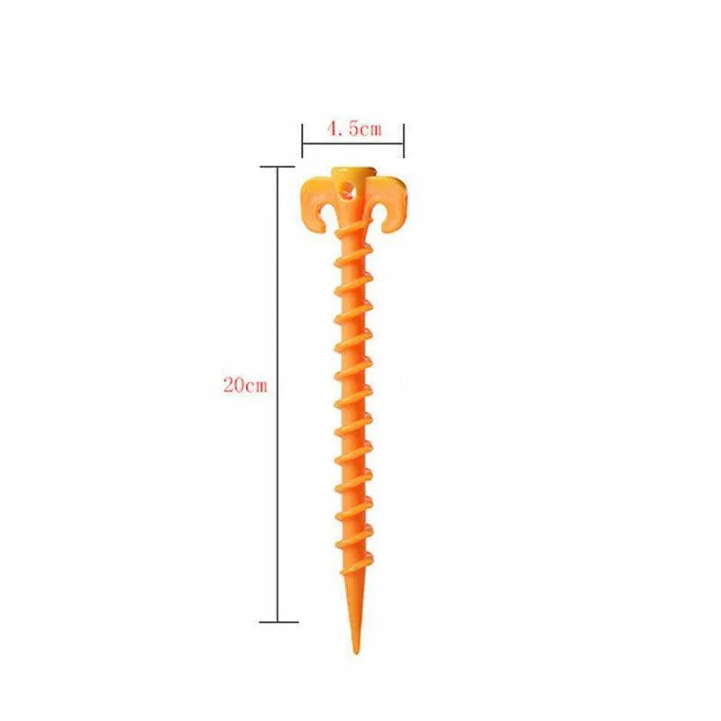 10X Spiral Screw Tent Pegs for Camping