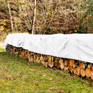 10'x18' 12 mil White Tarp Extra Heavy Duty 3 Ply Reinforced Canopy 6 oz 3 Layer (Finished Size 9’.6 x 17’.6)