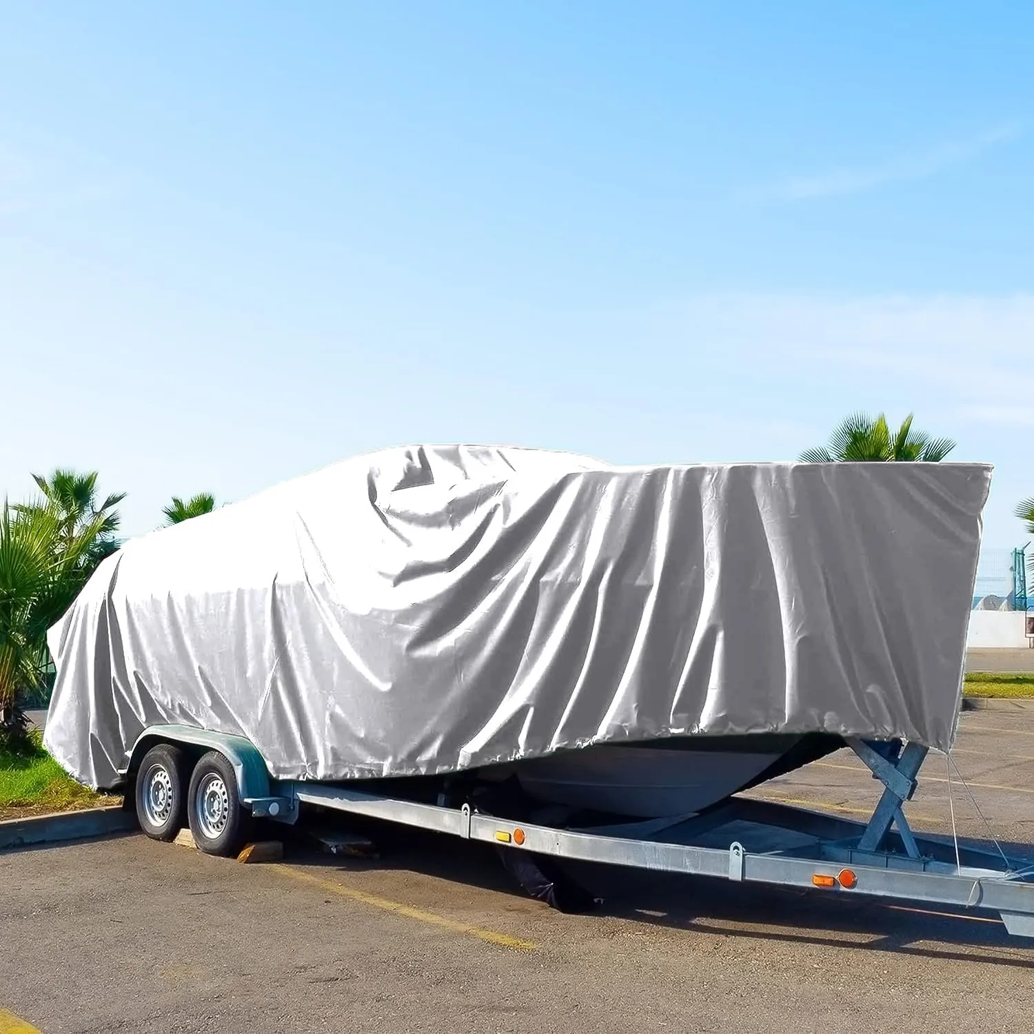 10'x18' 12 mil White Tarp Extra Heavy Duty 3 Ply Reinforced Canopy 6 oz 3 Layer (Finished Size 9’.6 x 17’.6)