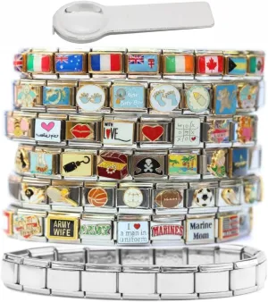 130 Assorted Italian Charms - Create Custom 9mm Charm Bracelets - Stainless Steel