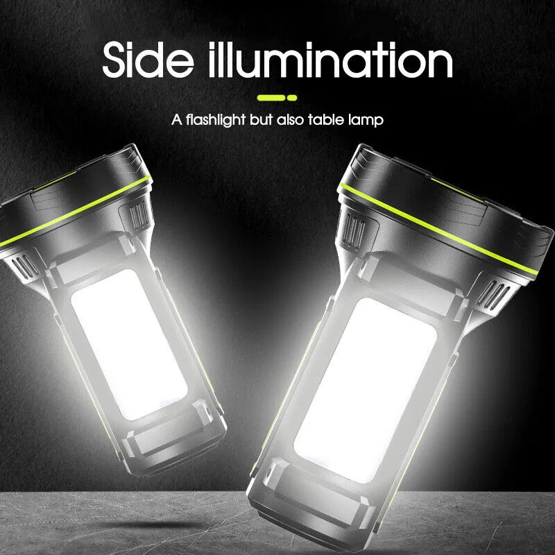 135000LM LED Searchlight Spotlight USB Rechargeable Hand Torch Work Light Lamp