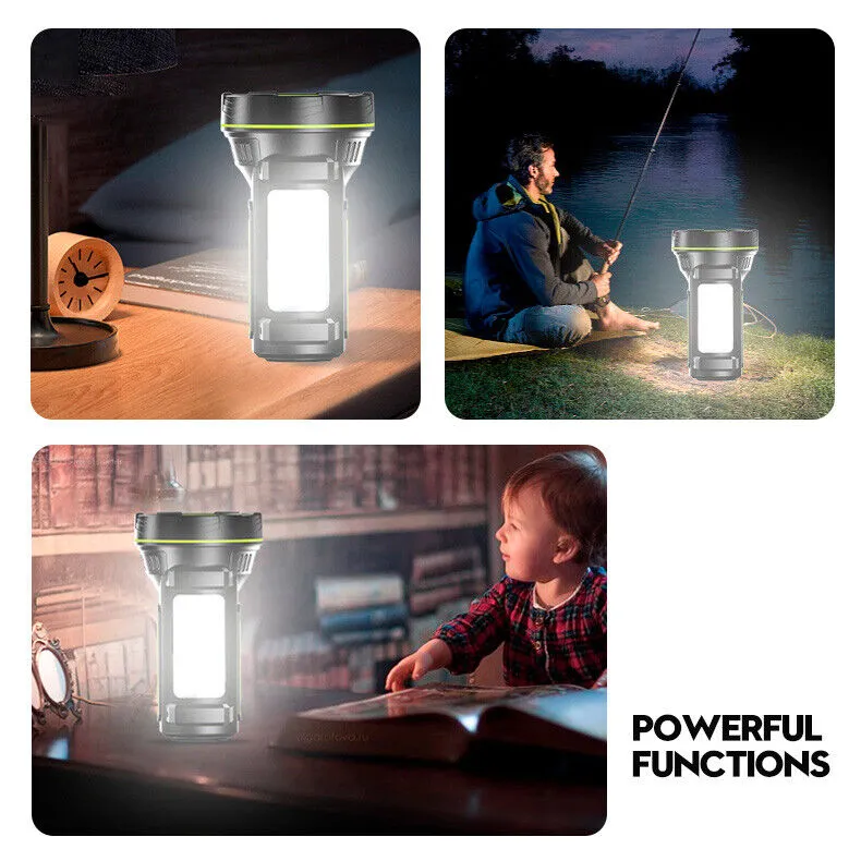 135000LM LED Searchlight Spotlight USB Rechargeable Hand Torch Work Light Lamp