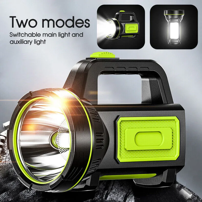 135000LM LED Searchlight Spotlight USB Rechargeable Hand Torch Work Light Lamp