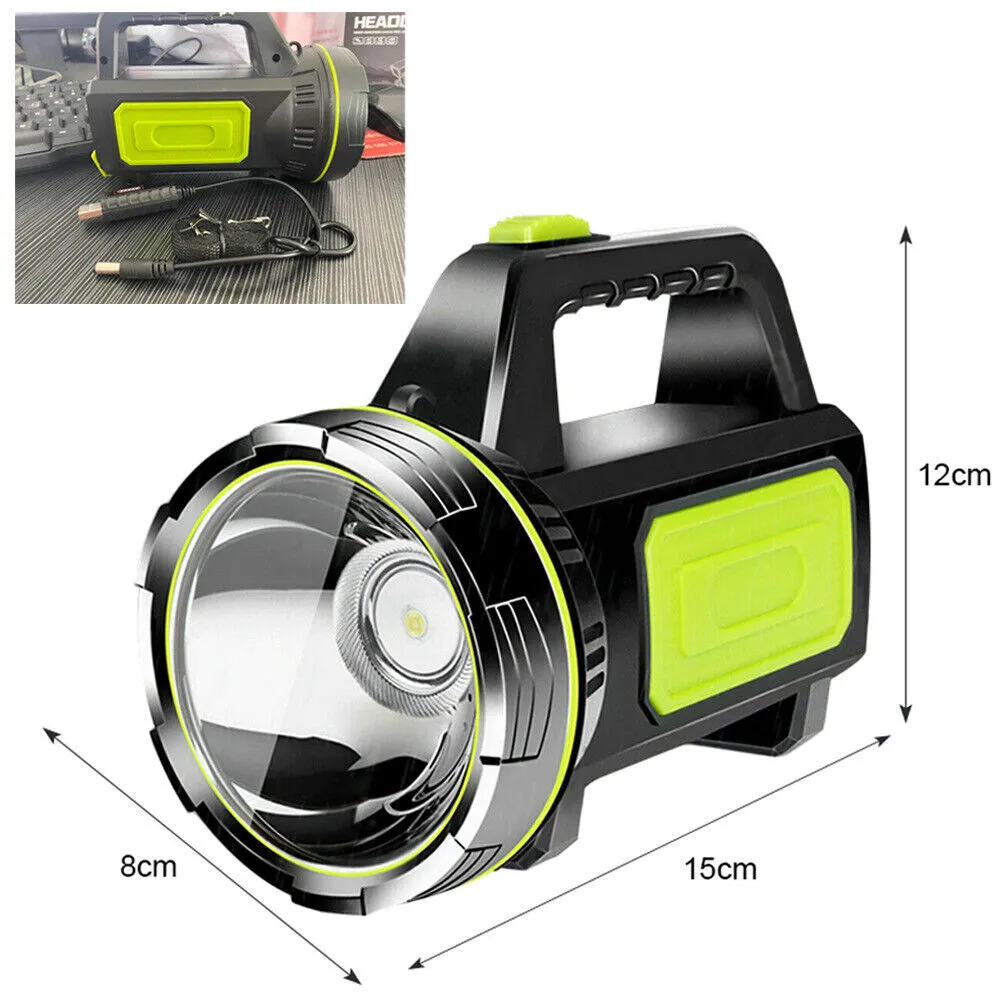 135000LM LED Searchlight Spotlight USB Rechargeable Hand Torch Work Light Lamp