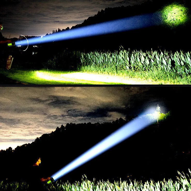 135000LM LED Searchlight Spotlight USB Rechargeable Hand Torch Work Light Lamp