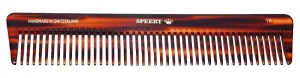 #15 Handmade Wide Tooth Comb Tortoise Havana Acetate Thick Coarse Curly Detangling Parting Grooming Teasing Hair Styling Hairdresser Barber Hairdressing Wet Dry Pocket Travel Women Men Kids