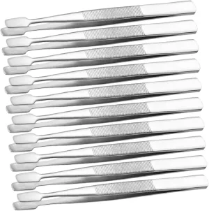 15pcs Stainless Steel Crafting Tweezers Ergonomic Non-magnetic False Eyelashes and Stamps Tools Lightweight Precision Tweezers for Makeup and Crafting