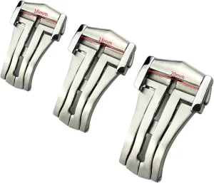 16mm 18mm 20mm Deployment Watch Buckle For Omega Leather Strap Rubber Band Silver Steel Folding Clasp Gift Tools