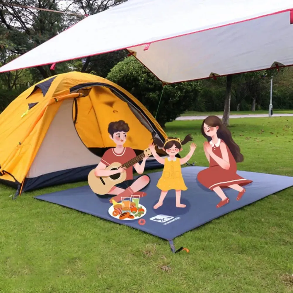 1Pc Ultralight Pocket Waterproof Tent Mat Footprints Beach Tarps Camping Hiking Sack Outdoor Picnic Oxford Cloth Mat Floor Tarp