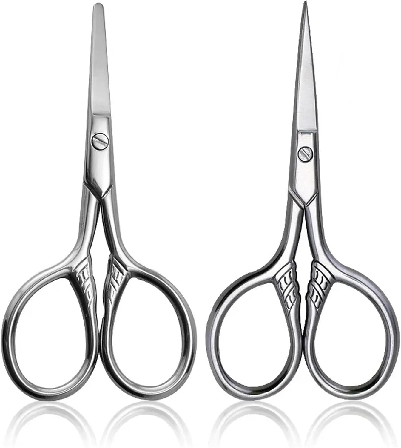 1Pcs Stainless Steel Small Makeup Grooming Scissors Eyebrows For Manicure Nail Cuticle Beard And Mustache Trimmer Nose Hair Tool(WHITE)