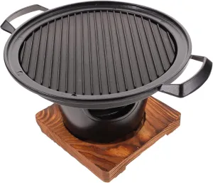 1Set Portable Smokeless Barbecue Grill Person Tabletop Roasting Oven for Outdoor Camping Non Stick Surface Easy Cleanup Durable Lightweight Design for Bbq Parties
