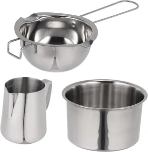 1set Stainless Steel Pan Ergonomic Butter Melting Pot Handle Capacity for Cheese and Butter Melting and Easy to Clean for Home Kitchen Use