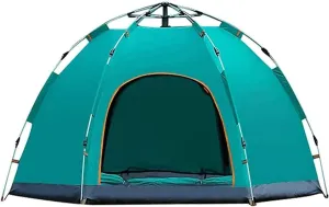2-4 Person Camping Tent - 3 Season Ultralight Camping Tent, Large Size Easy Setup Tent for Family, Outdoor, Hiking and Mountaineering, Green