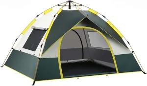 2-4 Person Instant Pop Up Camping Dome Tent, Ultralight Waterproof & Windproof Tent with Removable Rainfly, 60s Set Up, 83x59x49 Inch, Lightweight Tent for Hiking & Family Camping