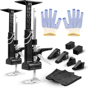 2-Pack Labor Saving Cabinet Jack, Heavy Duty Arm Jack with 163kg Weight Capacity with 23.4" Lift, Stainless Steel Construction Jack, Hand Lifting Tool for Drywall Cabinet Installation.