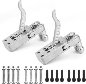 2 PCS Slingshot Release Device Stainless Steel Release Device DIY Slingshot Accessory Catapult Trigger Shooting Fish Dart Fish Wheel Accessories Silver