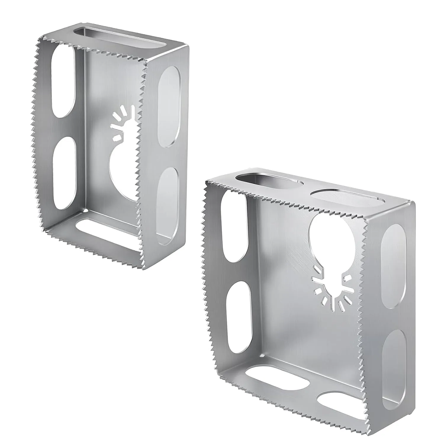 2 Pcs Square Slot Cutter Compatible for Dewalt 20V & Milwukee M18 Oscillating Multi-Tool to Cut-in Single Gang Wall Boxes,Outlet Cutter for Drywall,Efficient Carving Tool,Rectangle   Square