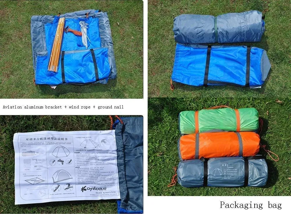 2 People Camping Dome Tent Outdoor Cabana Pop-Up Tarps for Hiking Travel Vacation