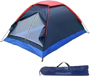 2 Person Camping Dome Tent, Lightweight Camping Tent Easy Set-Up Portable Backpacking Ultralight Waterproof Windproof Anti-UV Sun Shelter Tent Garden Sun Shield Outdoor Hiking(Navy Blue)