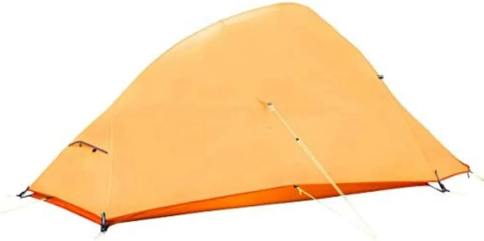 2 Person Lightweight Backpack with Footprints - 4 Seasons Freestanding Dome Camping Hiking Waterproof Backpacking Tent(Color:Orange)