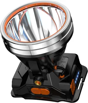 20W High Power Long Life Headlamp, Field Sensor Emergency Head Wear Large Light Cup Night Fishing Mining Lamp Suitable for Wild Adventure