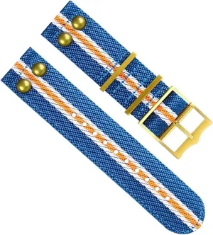 22mm Nylon Canvas Strap For Tudor Fabric WatchBand Rivet Wrist Strap