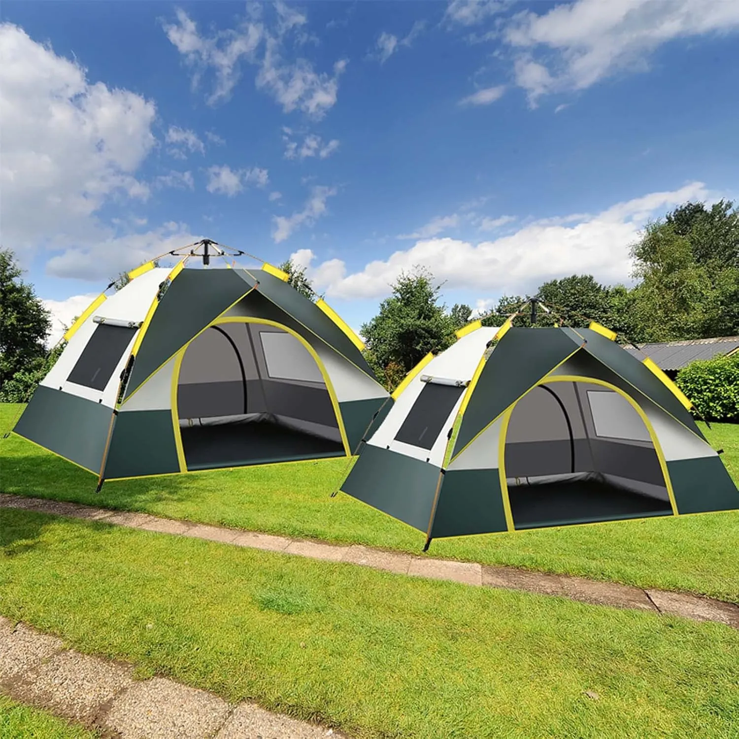 2/3/4 Person Camping Dome Tent 83x79x53 inch, Instant Pop Up Tent for Camping, Ultralight Dome Tent, 4 Person Instant Camping Tent with Removable Rain Fly, 60 Seconds Set Up Tents