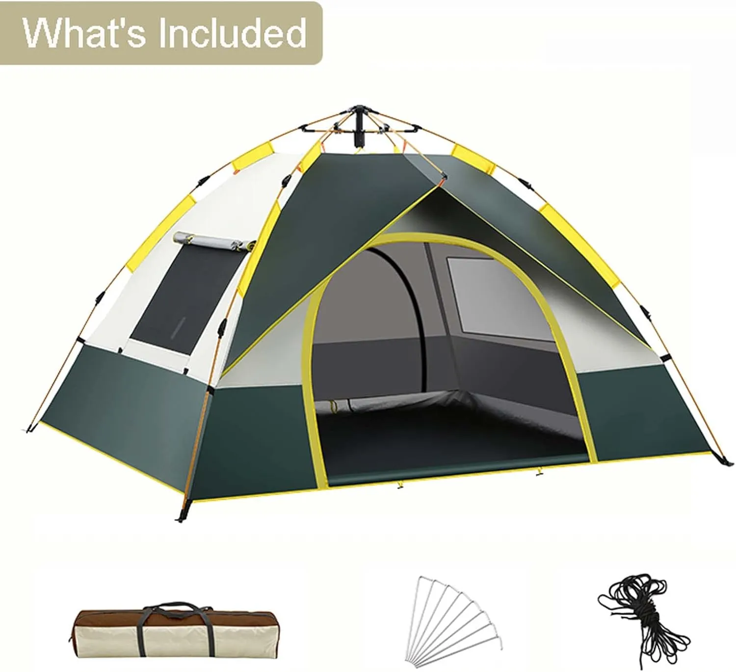 2/3/4 Person Camping Dome Tent 83x79x53 inch, Instant Pop Up Tent for Camping, Ultralight Dome Tent, 4 Person Instant Camping Tent with Removable Rain Fly, 60 Seconds Set Up Tents