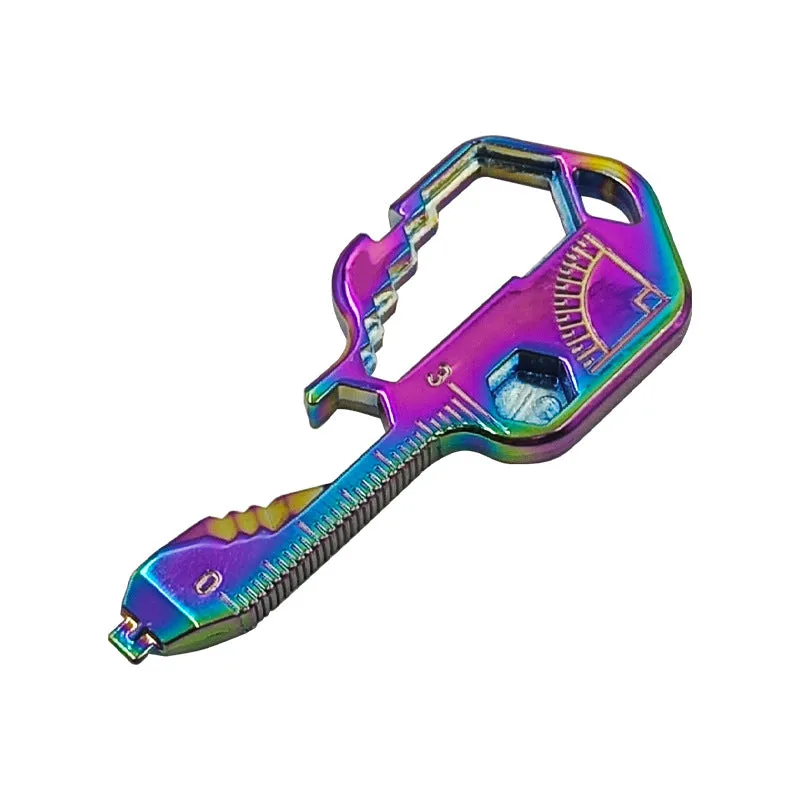 24-in-1 Multi Tool Keychain  Stainless Steel EDC Key Tool, Pocket Gadget for Outdoor, Camping, Survival, Repair