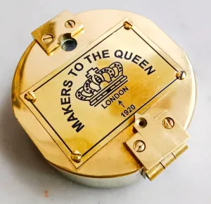 2.75 Inch Gold Vintage Brass Compass | Military Compass Nautical Marine Gift | Navigation Watch Tool for Hiking Camping Hunting Collectible Gift