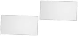 2pcs Sun Visor Vanity Mirror Thickened Stainless Steel Makeup Mirror for Cars Installation Design and Wear-resistant Car Accessory for Drivers and