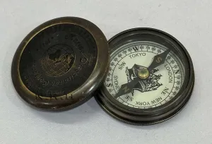 2" Brass Pocket Grade Compass, Pocket Survival Compass, Waterproof Hiking Compass,Engraved Compass - Survival Hiking Gear for Women and Men
