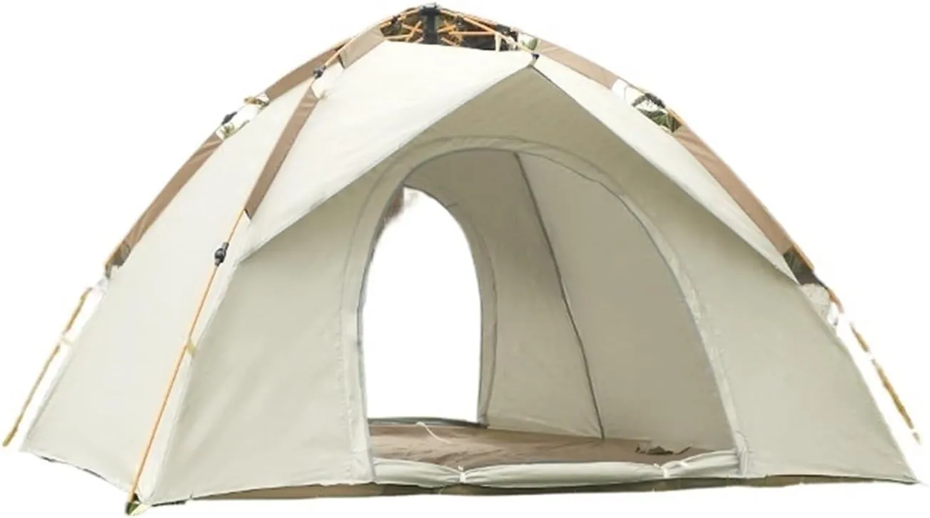 3-4 Person Automatic Pop Up Outdoor Family Camping Tent Easy Open Camp Tents Ultralight Instant Shade Portable Free Construction (Two Doors No Window)