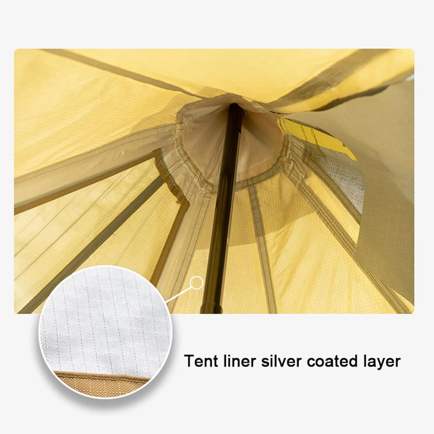 3-4 Person Camping Tent 4 Seasons Tipi Hot Tent Easy Up, Height 1.6-1.9m, Diameter 3.2m, for Wood Buring Stove Bushcraft Family Camping Hunting Fishing