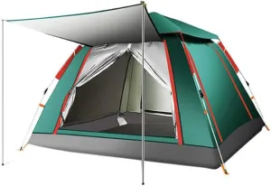 3-4 Person Quick Automatic Opening Outdoor Camping Tent Family Tourist Tent Large Space Sun Shelter Tents(Size:240x240x154cm)