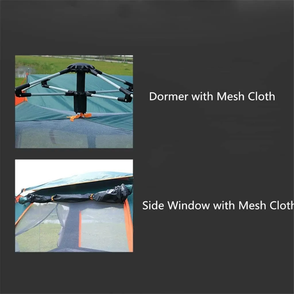 3-4 Person Quick Automatic Opening Outdoor Camping Tent Family Tourist Tent Large Space Sun Shelter Tents(Size:240x240x154cm)